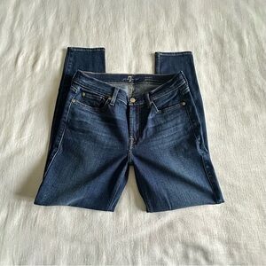 7 For All Mankind Jeans Womens 29 Blue Ankle Gwenevere Skinny Stretch Denim
